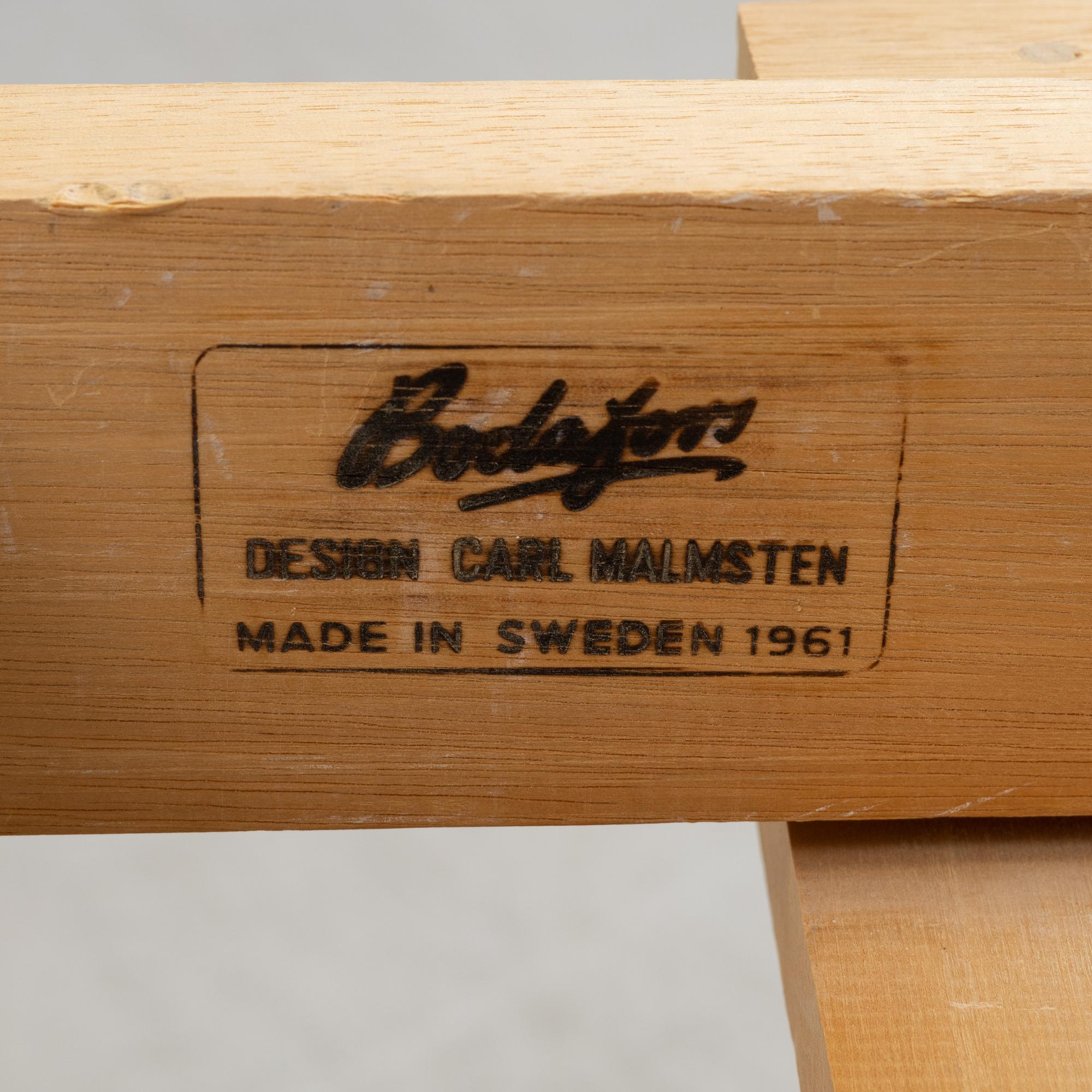 Carl Malmsten, a 'Herrgården' dining table and six chairs, Bodafors.