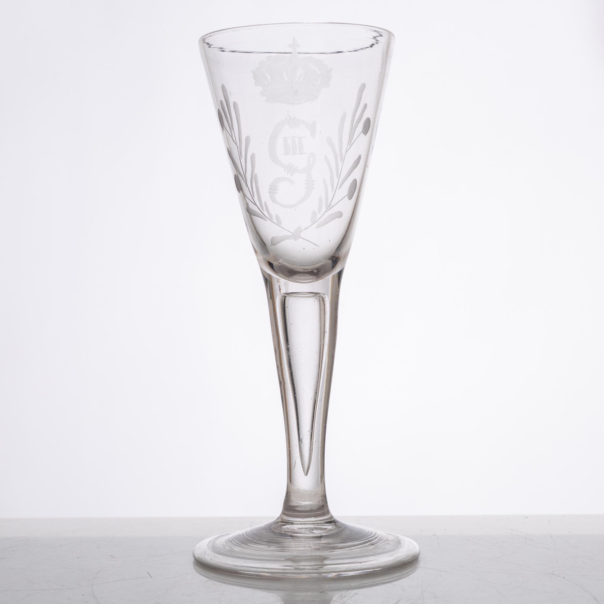 A Gustavian glass, late 18th 
Century.
