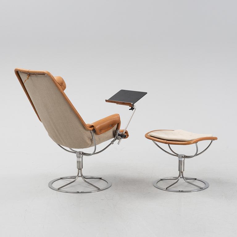 Bruno Mathsson, a 'Jetson' leather easy chair with ottoman, Dux.