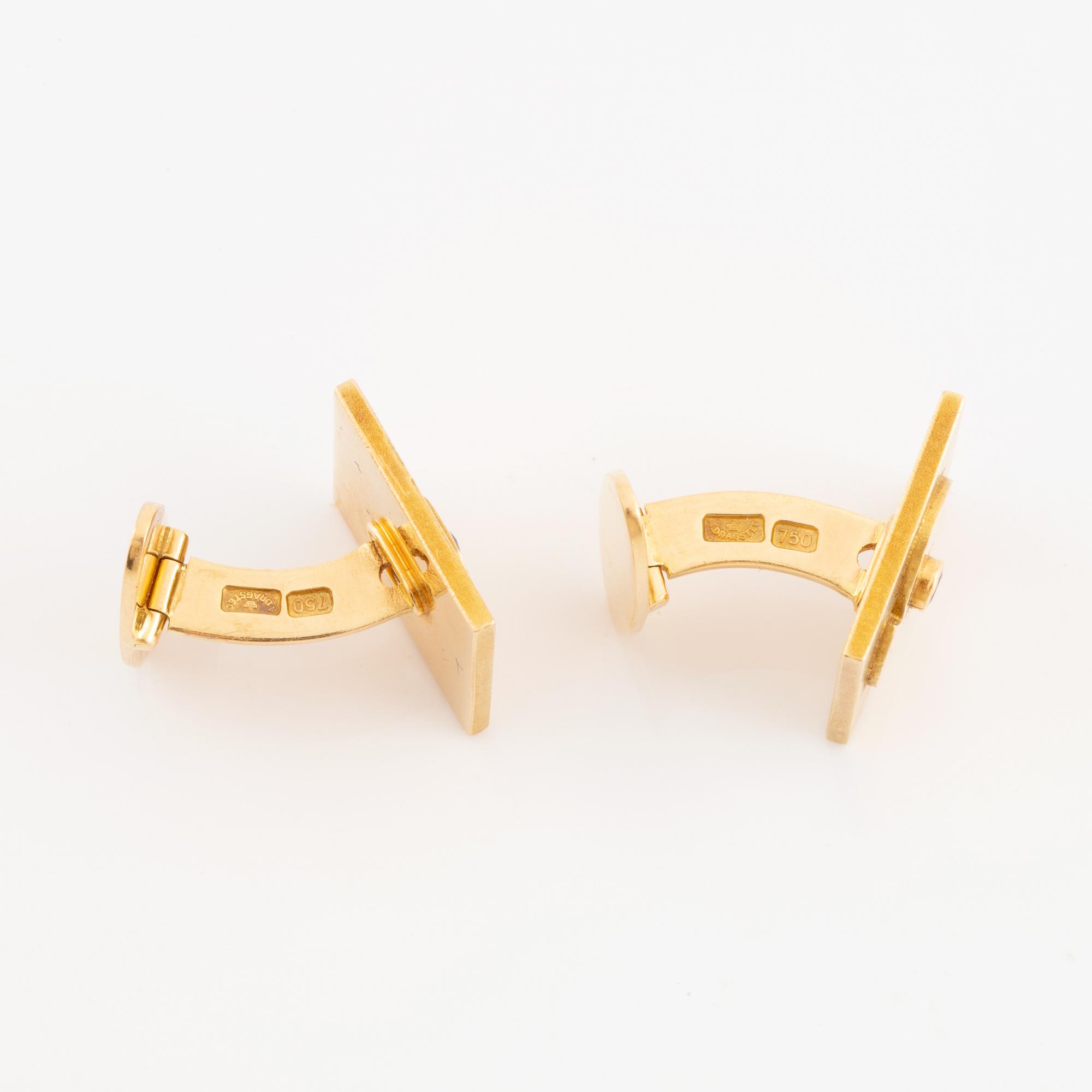 18K gold, cufflinks. A. Dragsted, Copenhagen.