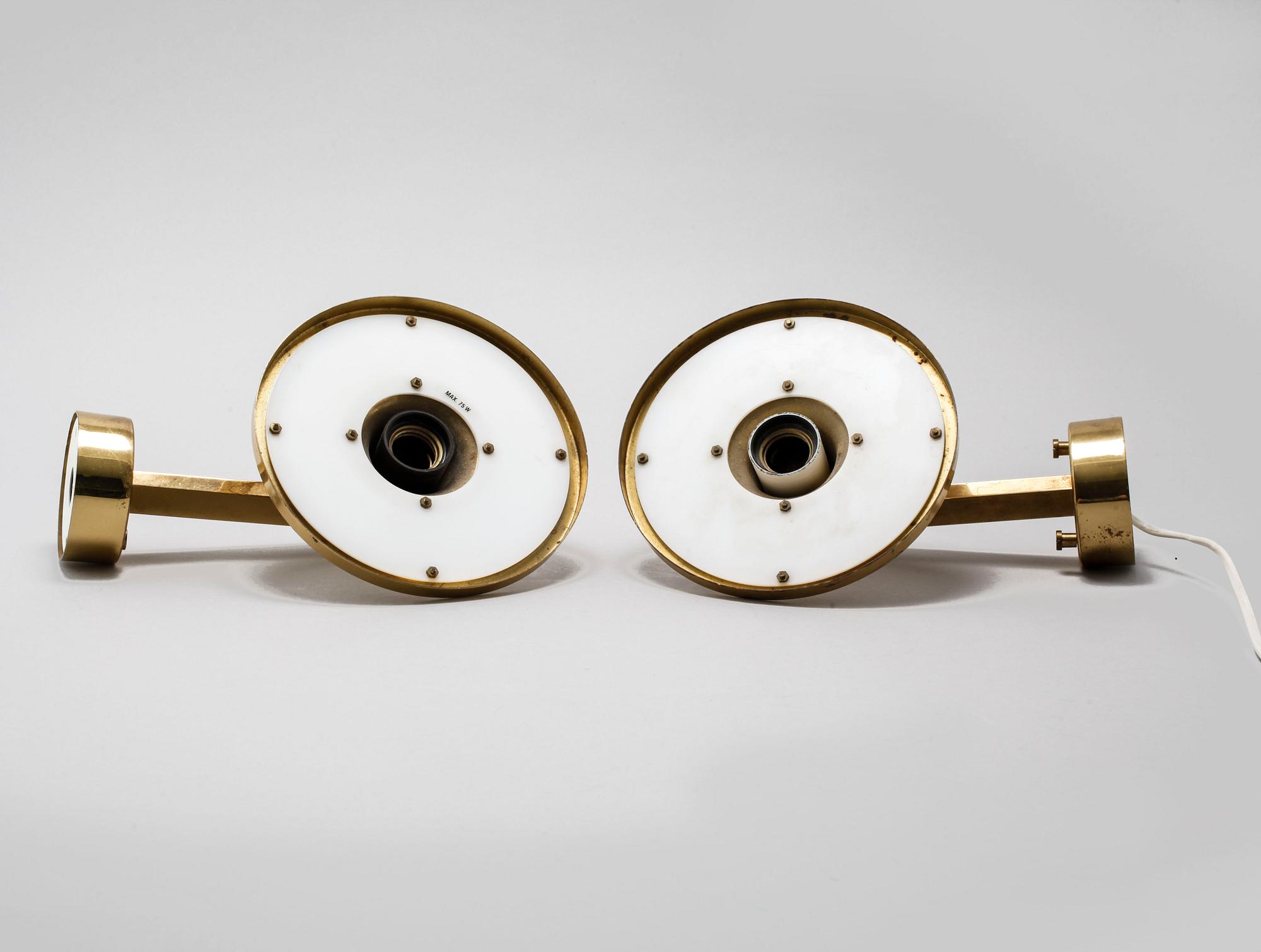 A pair of wall lamps designed by Hans-Agne Jakobsson, Markaryd, from the fourth quarter of the 20th century.