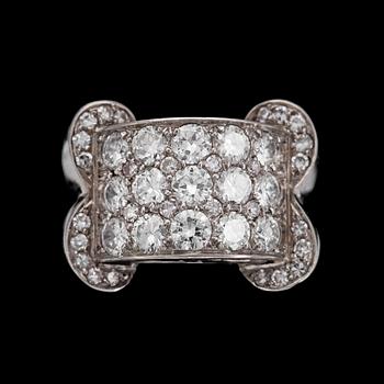 1045. RING, briljantslipade diamanter, tot. ca 1.70 ct.