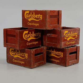 ÖLBACKAR, 5 st, Carlsberg, 1900-tal.