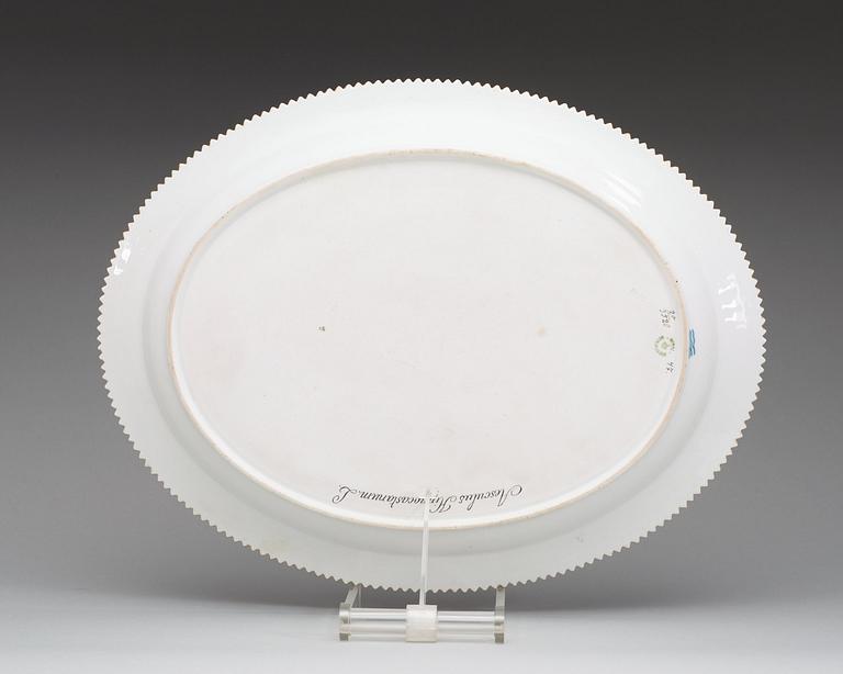 A large Royal Copenhagen 'Flora Danica' serving dish, Denmark, 20th Century.