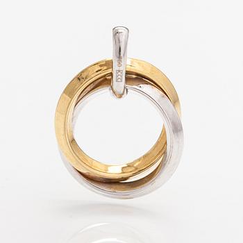 An 18K gold pendant with diamonds ca. 0.50 ct in total.