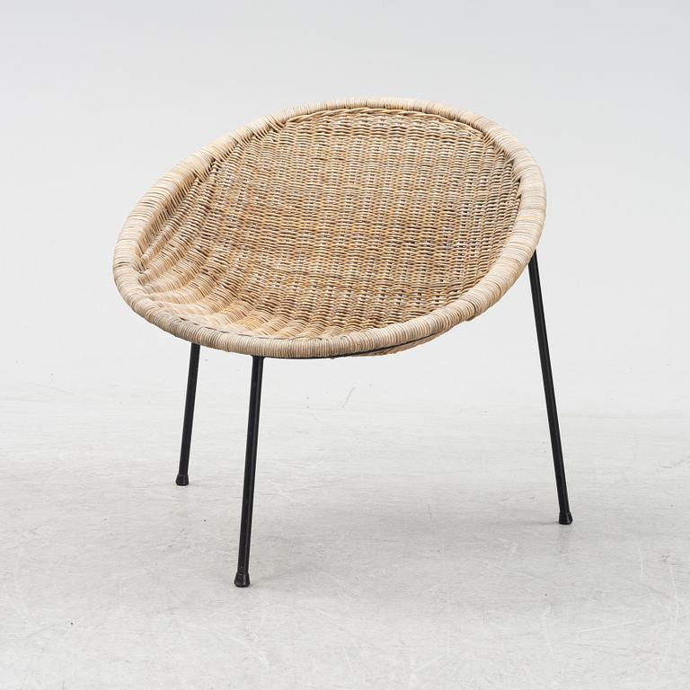 A Swedish rattan chair, mid 20th Century.
