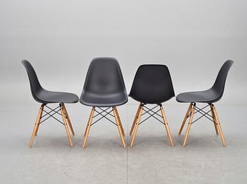 STOLAR, 4 st, "Plastic chair", Charles & Ray Eames, Vitra, 2000-tal.
