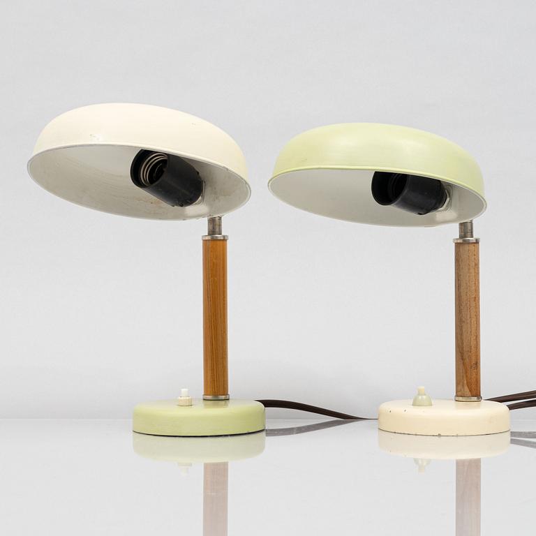 A matched pair of table/wall lamps, Sweden, 1930s.