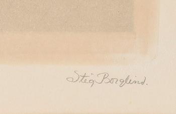 STIG BORGLIND, etsning, sign.
