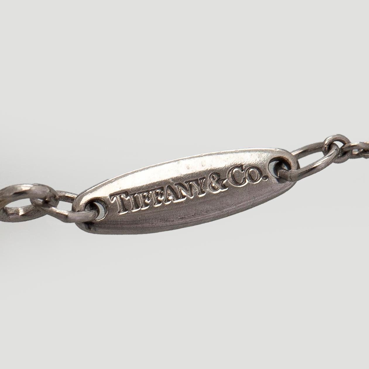 Tiffany & Co, Elsa Peretti, a platinum necklace, "Diamonds by the Yard' with a brilliant-cut diamond.