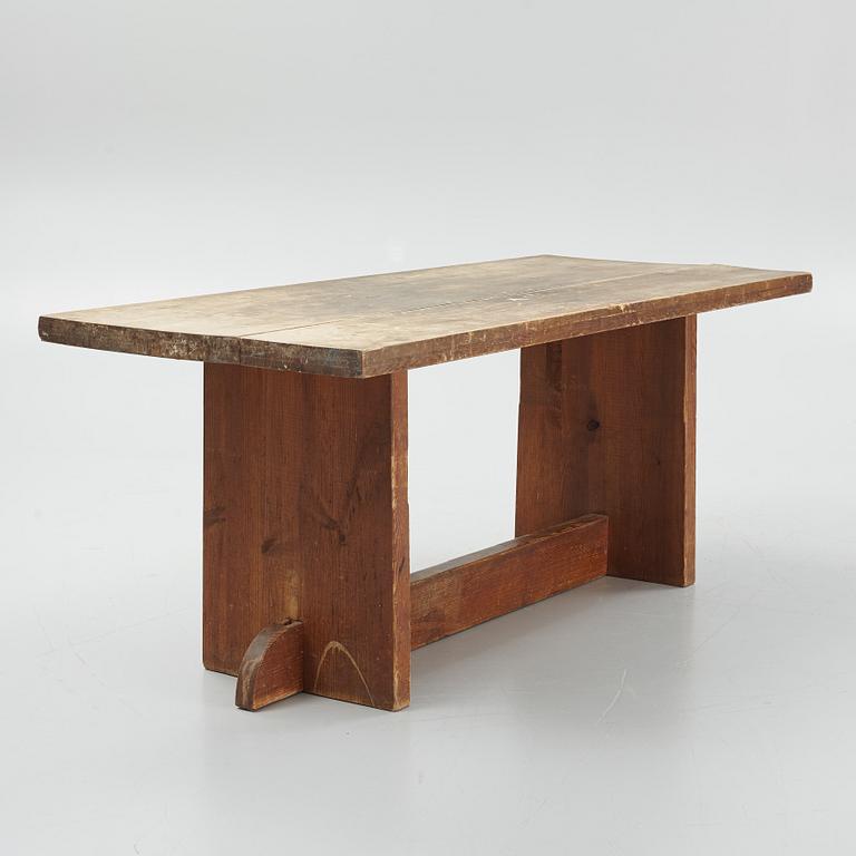 Axel Einar Hjorth, a stained pine 'Lovö' table, Nordiska Kompaniet, Sweden 1930s.