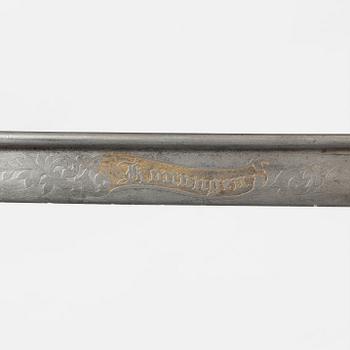 Sabel, svensk, m/1859 för officer, med balja.