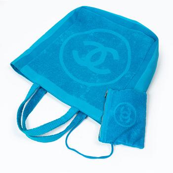 Chanel, beach bag.