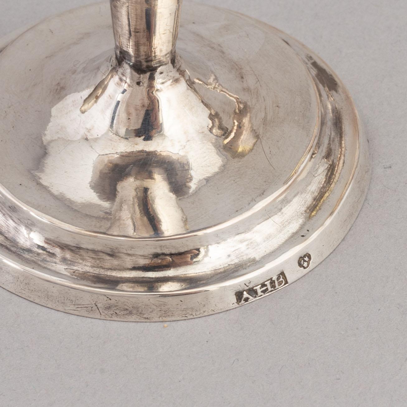Four Swedish Silver Brandy Cups, first half of the 19th Century.