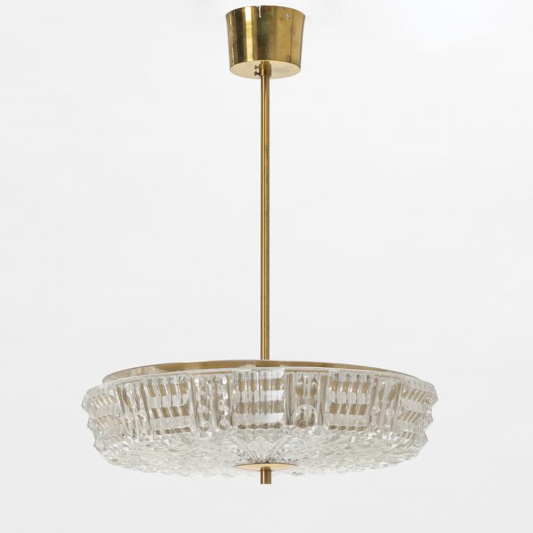 Carl Fagerlund, a glass ceiling light, Orrefors, second half of the 20th Century.
