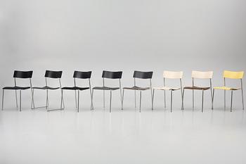 Johannes Foersom & Peter Hiort-Lorenzen, a set of eight 'Campus' chairs, Lammhults, after 1992.