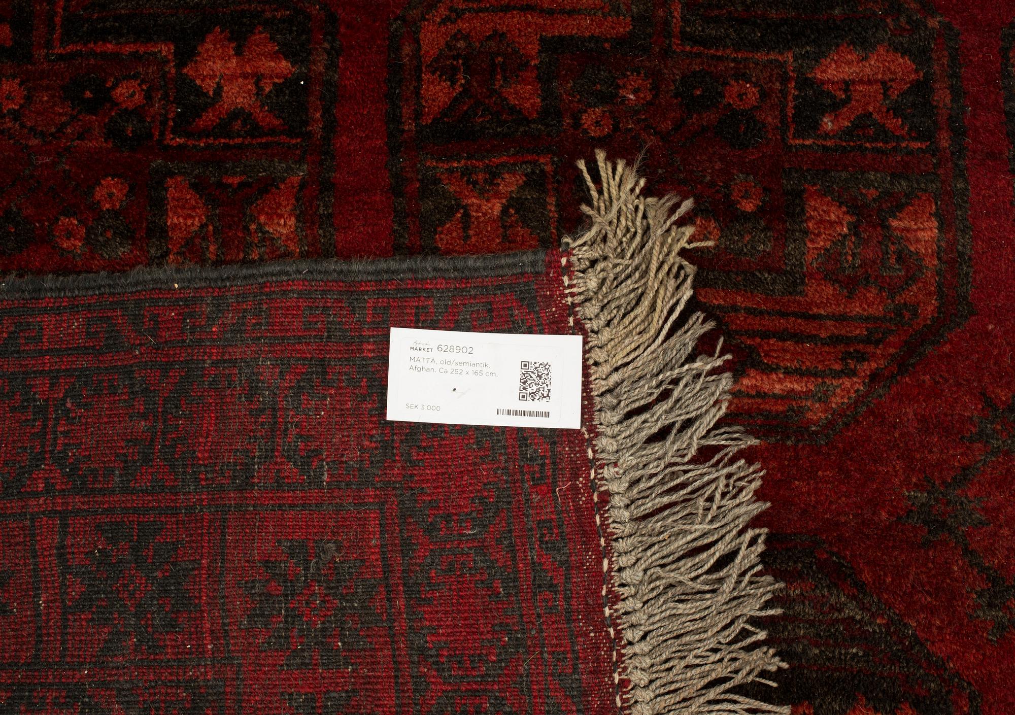 MATTA, old/semiantik, Afghan. Ca 252 x 165 cm.