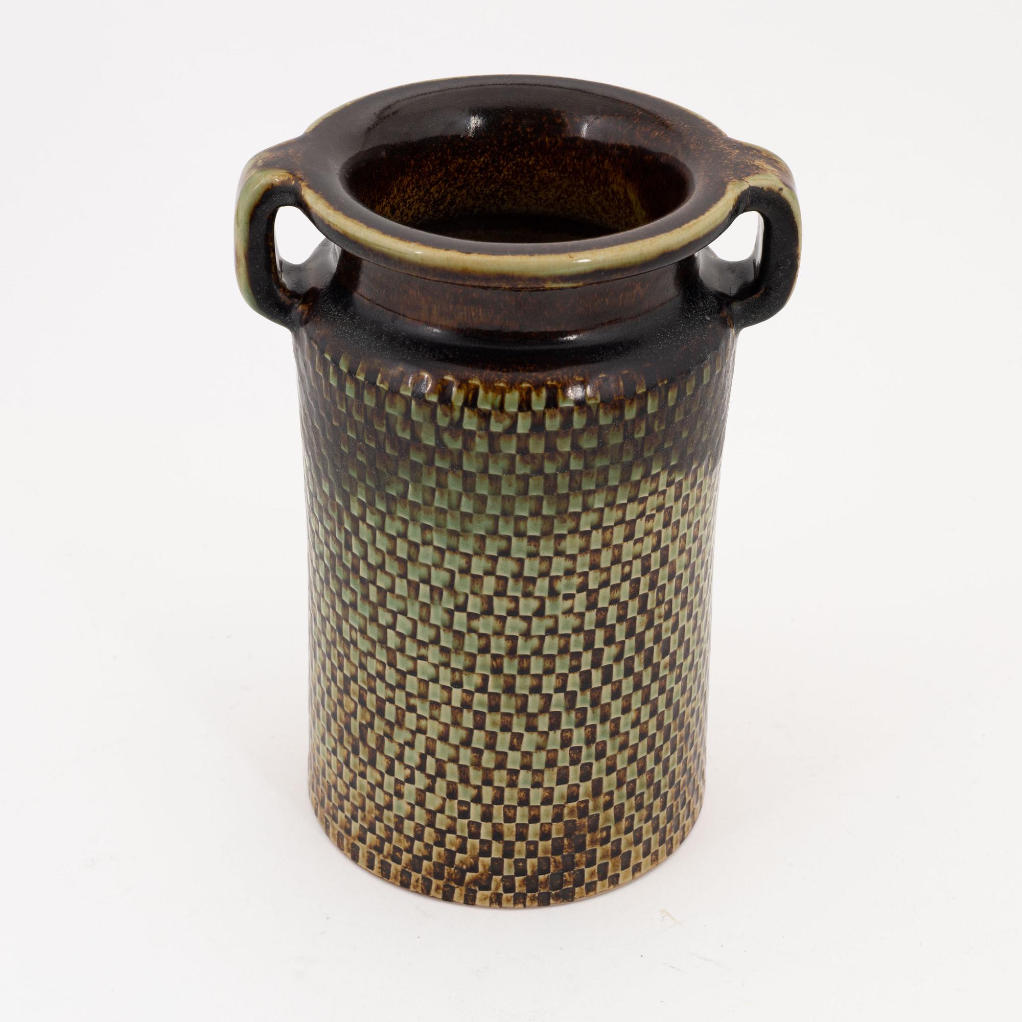 Stig Lindberg, a stoneware vase, Gustavsbergs studio.