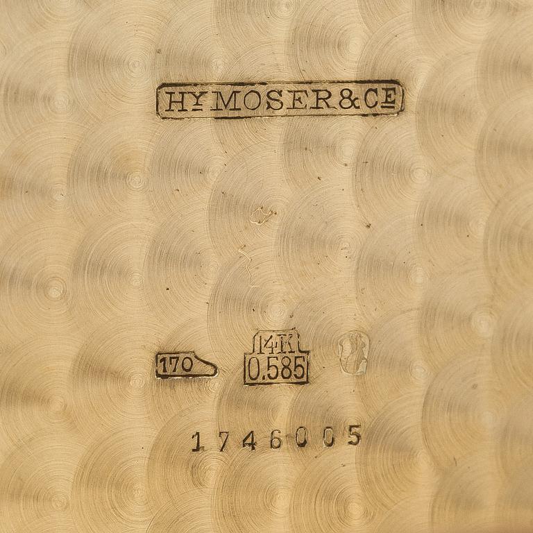 Taskukello, H. Moser & Cie, 49 mm, 14K kultaa,