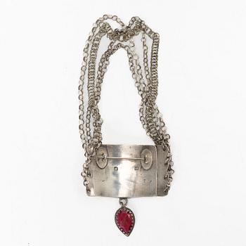 A Swedish silver neck clasp, mark probably of Johan Fagerberg, Karlskrona circa 1820.