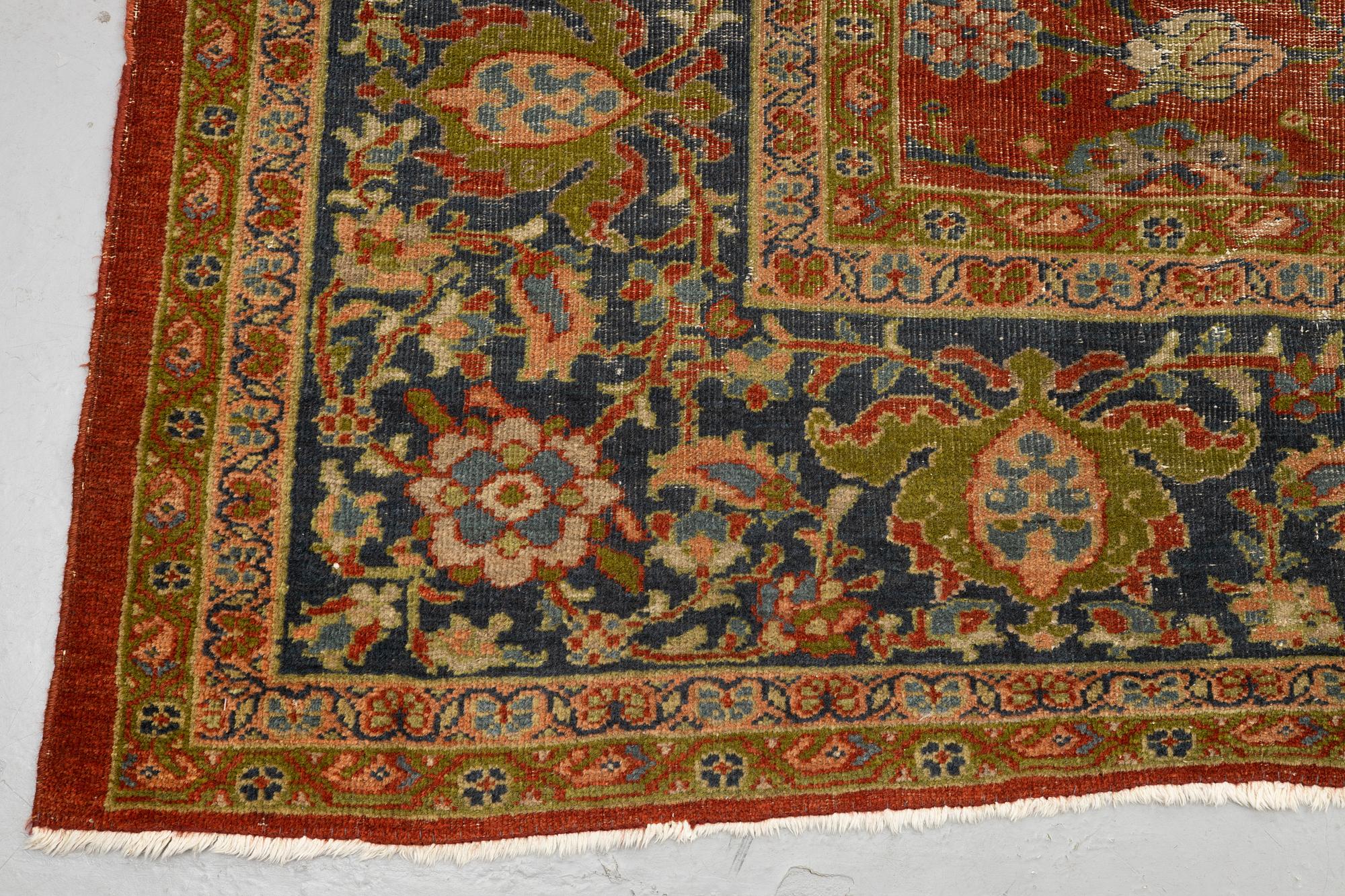 Matta, antik, Ziegler Mahal, ca 446 x 418 cm.