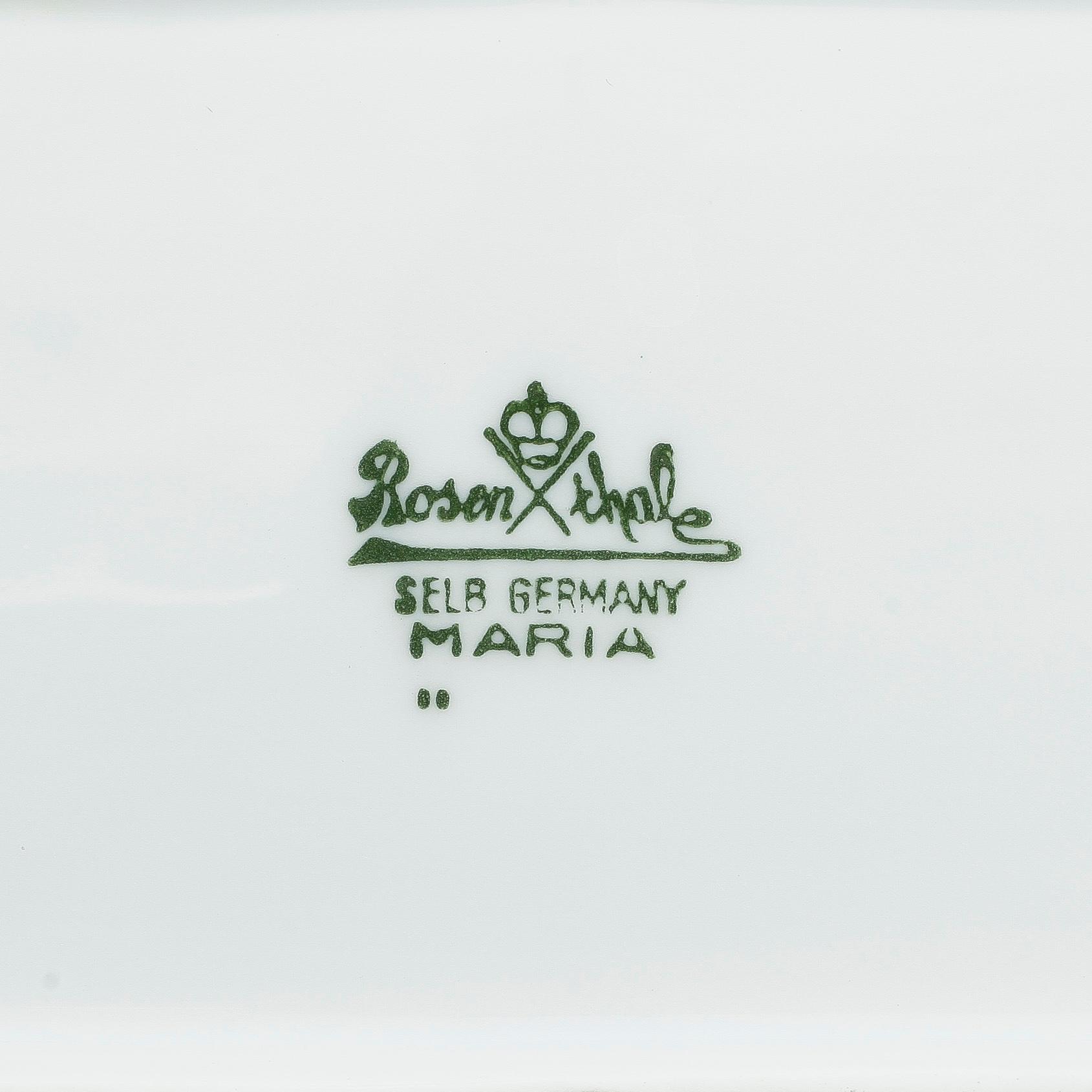 MATSERVIS, 58 delar, porslin, "Maria björnbär", Rosentahl.