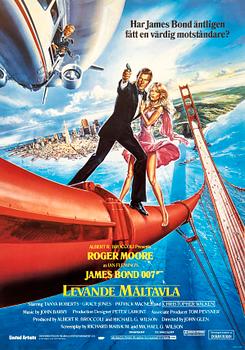 Filmaffisch James Bond "Levande måltavla  (A View to a Kill)" 1985.