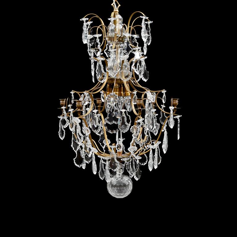LJUSKRONA, barockstil, 1900-talets andra hälft. Höjd ca 80 cm.