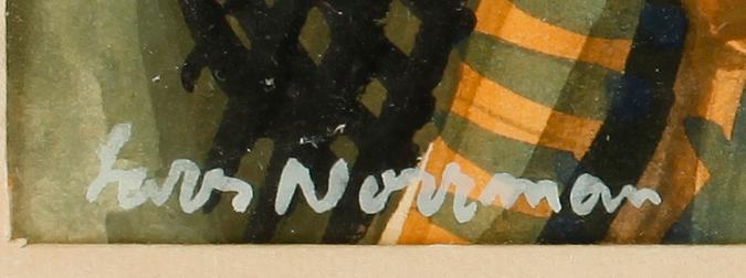 LARS NORRMAN, gouache, sign.