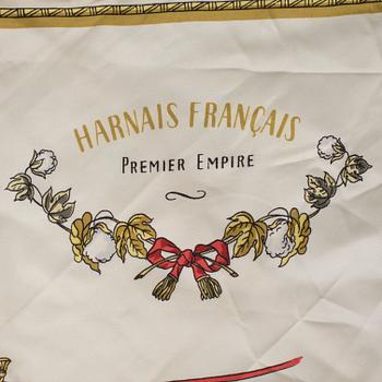 A 'Harnais Français Premier Empire' silk scarf by Hermès.