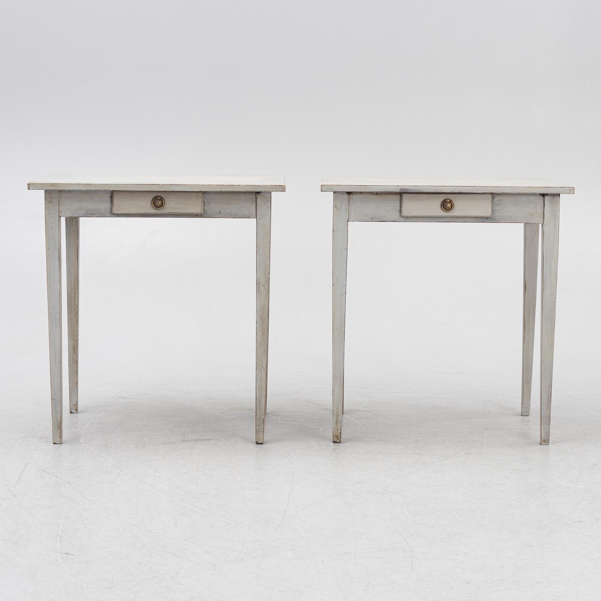 Bord, ett par, gustaviansk stil, 1800-tal.