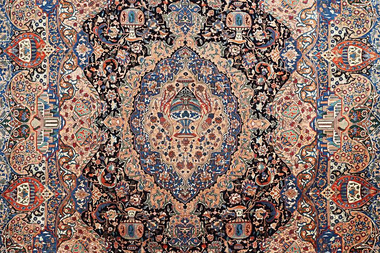 A carpet, Kashmar, ca 392 x 296 cm.