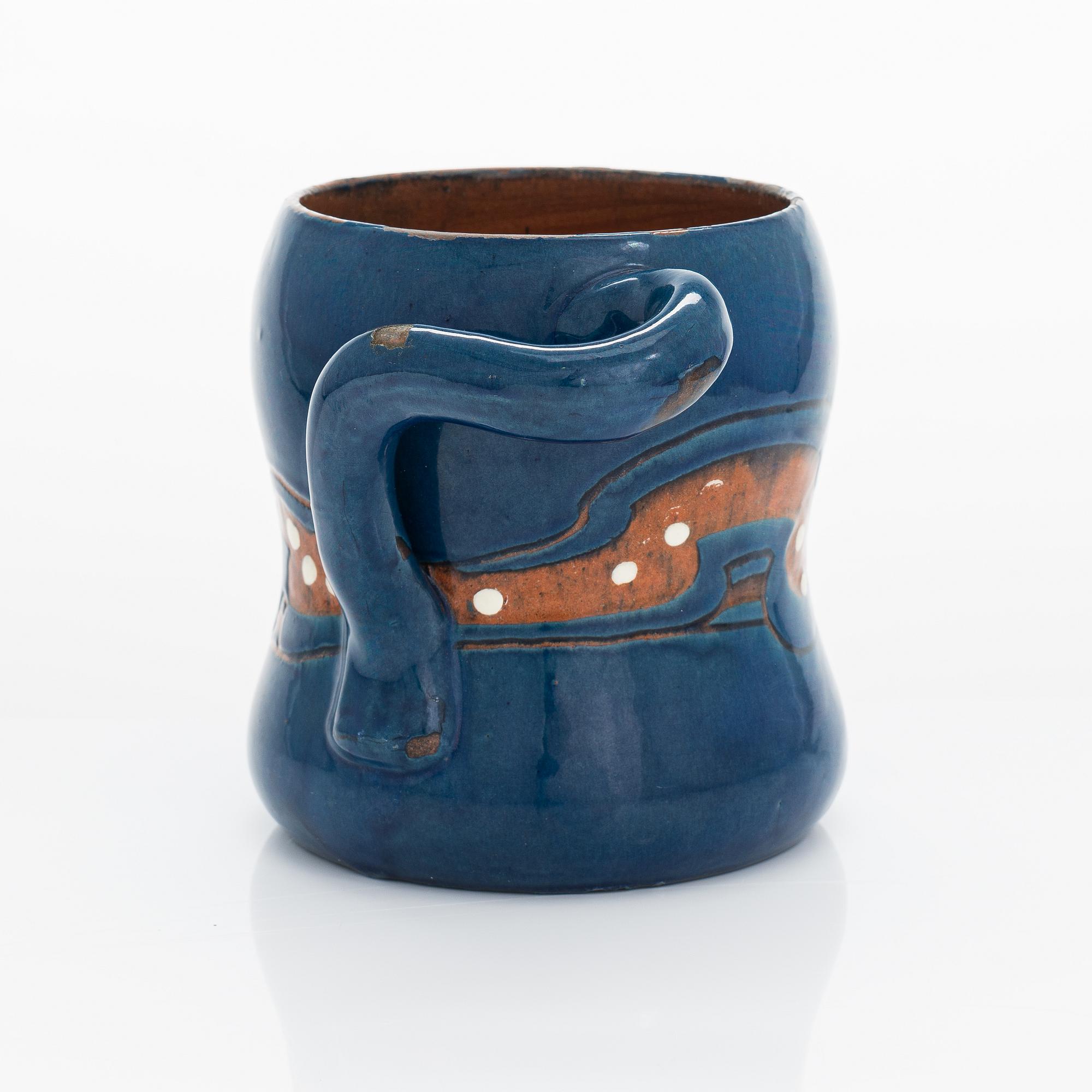 Alfred William Finch, a vase, signed A.W.F. IRIS Finland. Around year 1900.