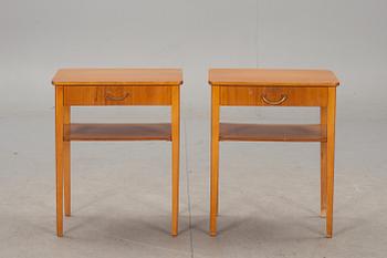 SÄNGBORD, ett par, 1900-talets andar hälft, AB Svenska Möbelfabriken, Bodafors.