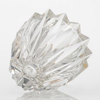 Aimo Okkolin, skål, "Näckros", signerad Aimo Okkolin Riihimäen Lasi Oy.