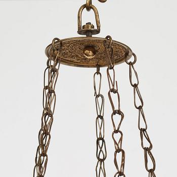 A presumably from Åbo Empire 19th century ten-light hanging lamp.