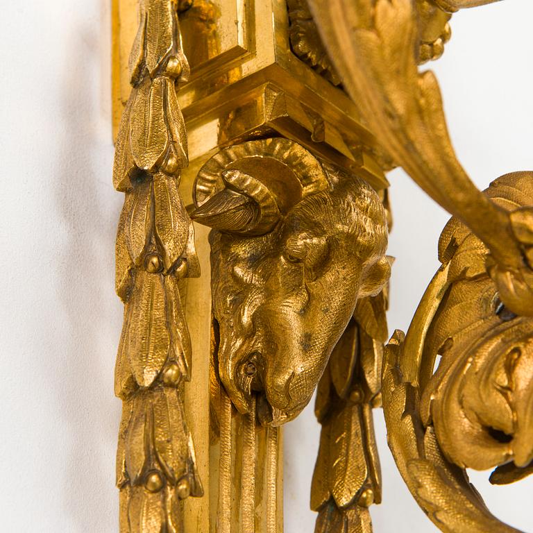 Applique, Louis XVI, kring 1780, sannolikt Paris.