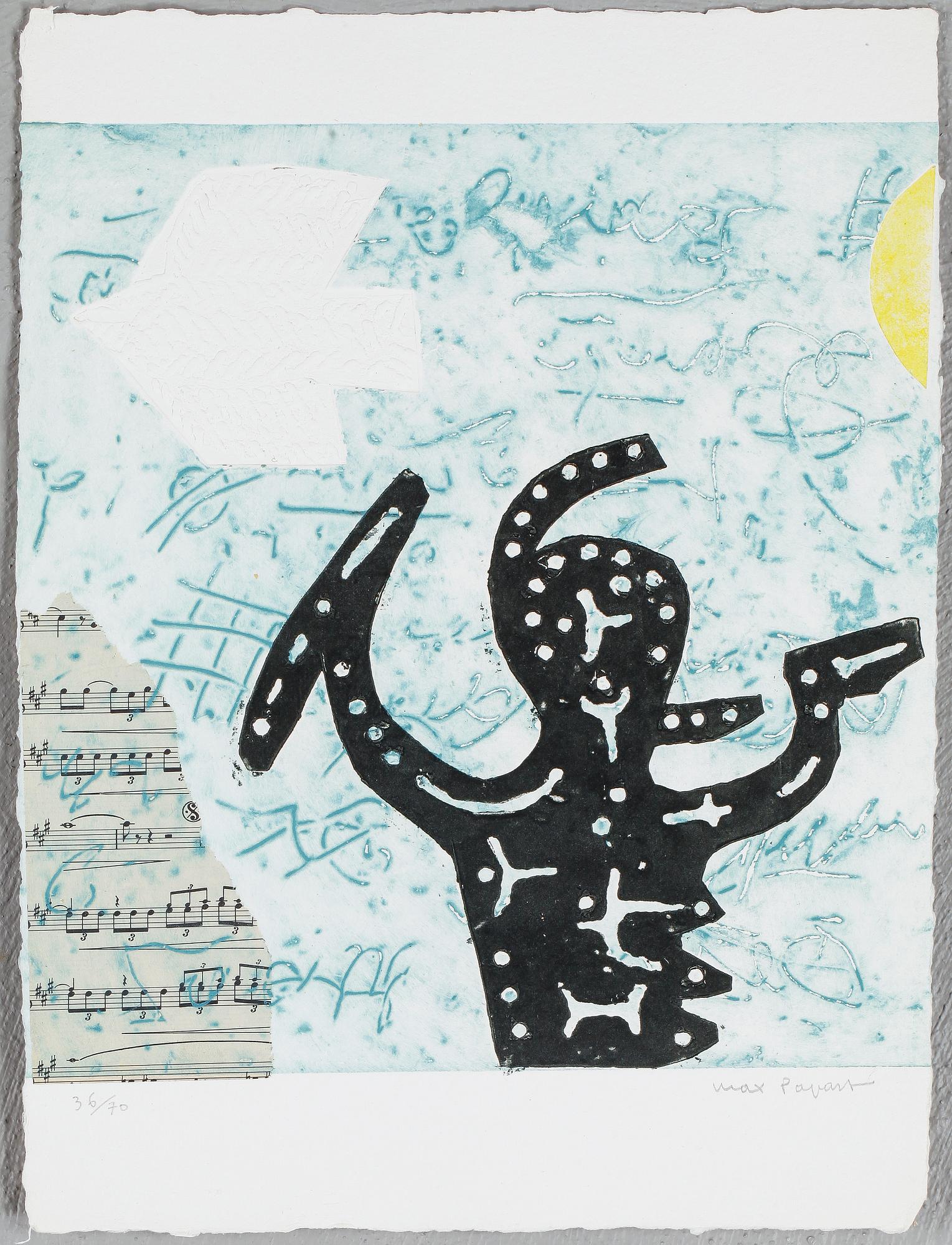 MAX PAPART, mapp med 4 st carborundumetsningar, signerade och numrerade 36/70.