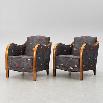 Armchairs, a pair, functionalist, 1930s.