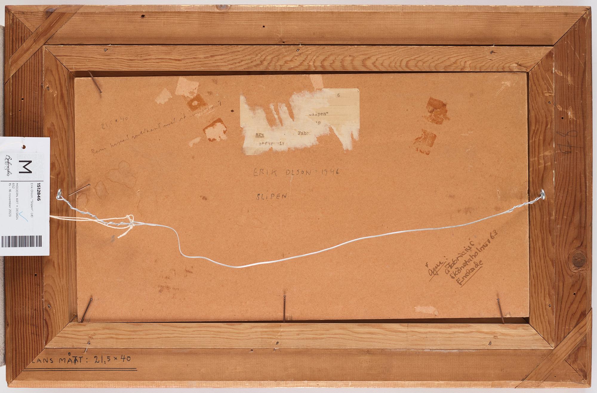 Erik Olson, "Slipen".