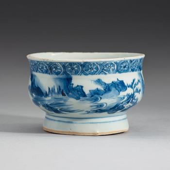 A blue and white censer, Qing dynasty, Kangxi (1662-1722).