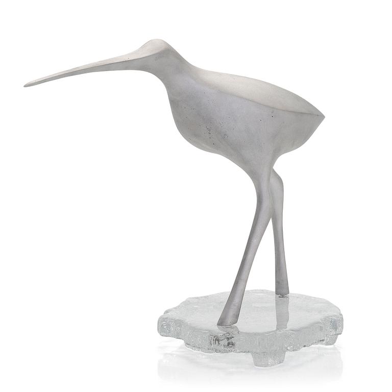 Tapio Wirkkala, a 'Sandpiper' bird sculpture, stamped Kultakeskus Oy Made in Finland Design: Tapio Wirkkala.