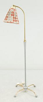 GOLVLAMPA, mässing, 1900-talets mitt.