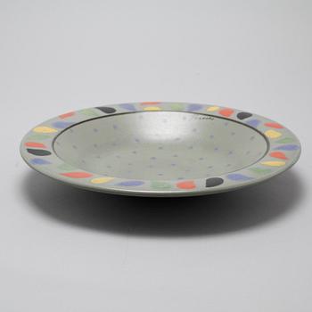 One vase, one bowl and three candleholders from Paradisverkstan at Öland, late 20th century.