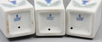 FIGURINER, 3 st, porslin, Lladro, tillverkningsår 1992-1994.