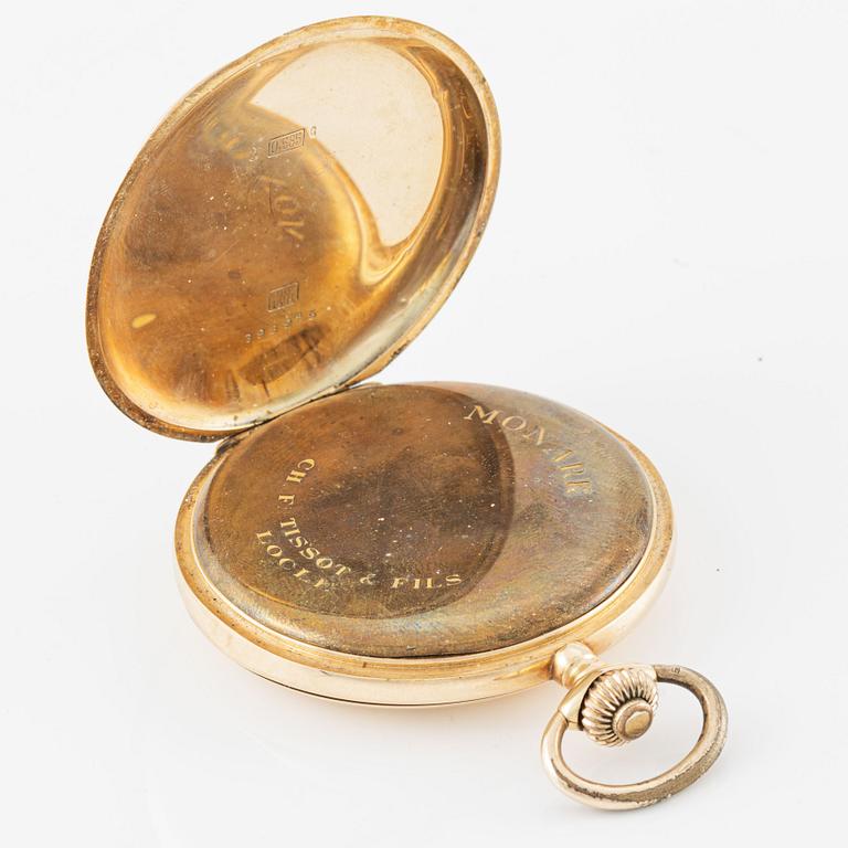 Monark, Ch. F. Tissot & Fils, pocket watch, 52 mm, hunter.