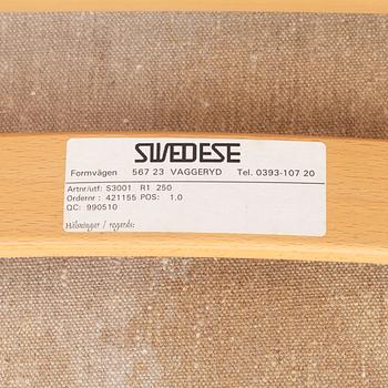 Yngve Ekström, fåtölj med fotpall, "Lamino", Swedese.