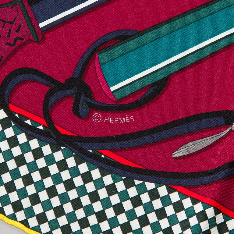 Hermès, scarf, "Fouets et Badines".
