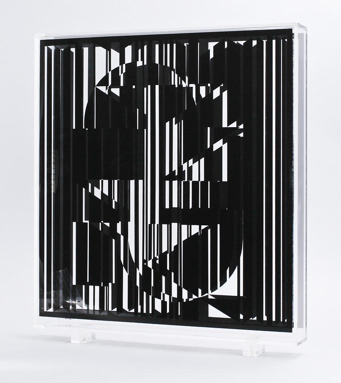 VICTOR VASARELY, plexiglas. Sign i trycket.