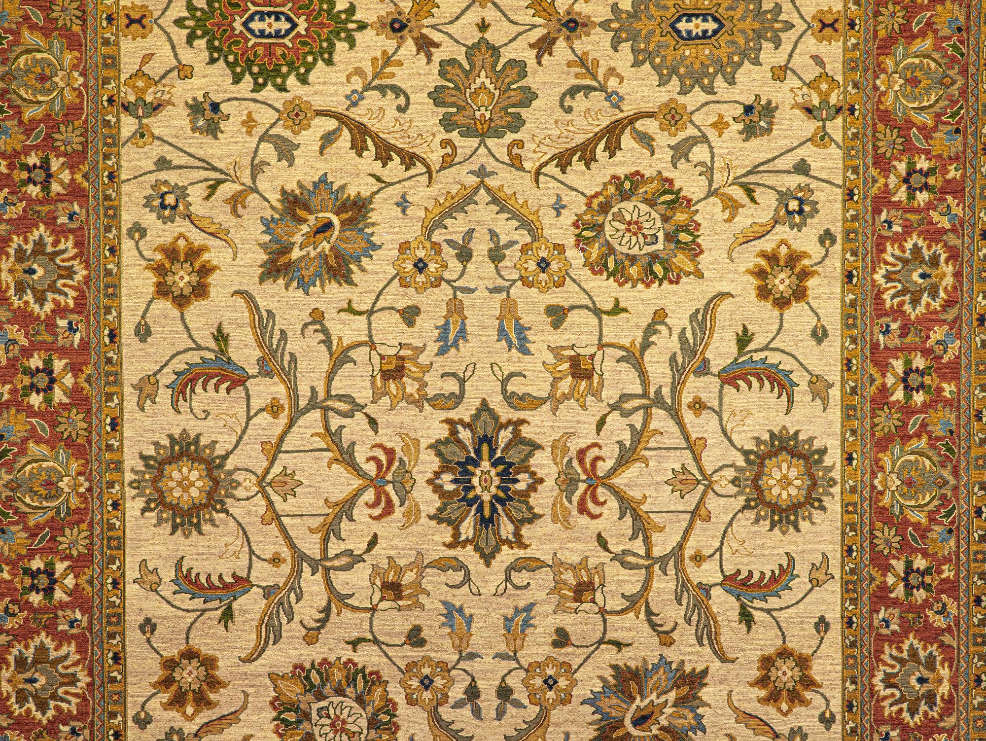 A carpet, Sumak design, ca 367 x 280 cm.